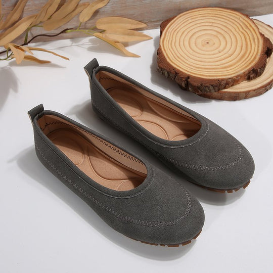 Damen Ballerinas aus hochwertigem Wildleder mit anatomischer Innensohle EB