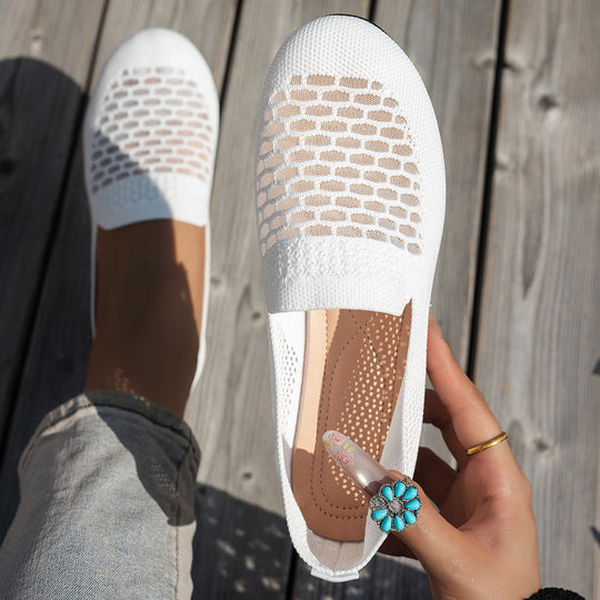 Damen komfortable Slipper mit innovativem Strickdesign EB