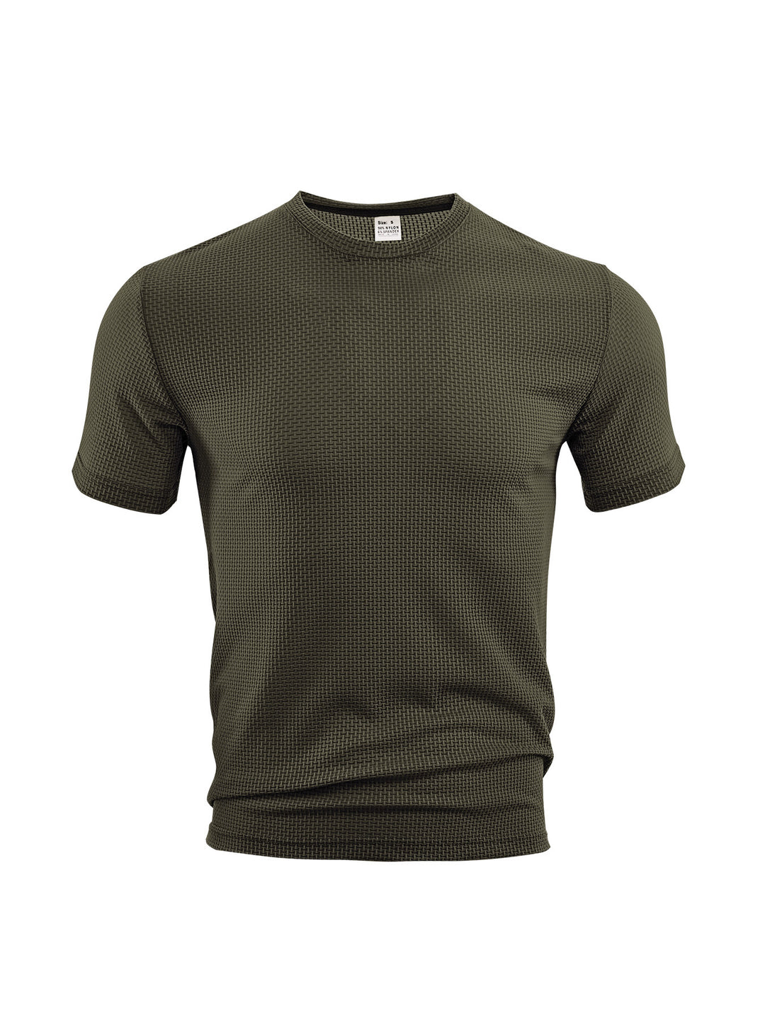 Herren nan Waffelstruktur-T-Shirt mit Rundhalsausschnitt und körpernaher Passform EB