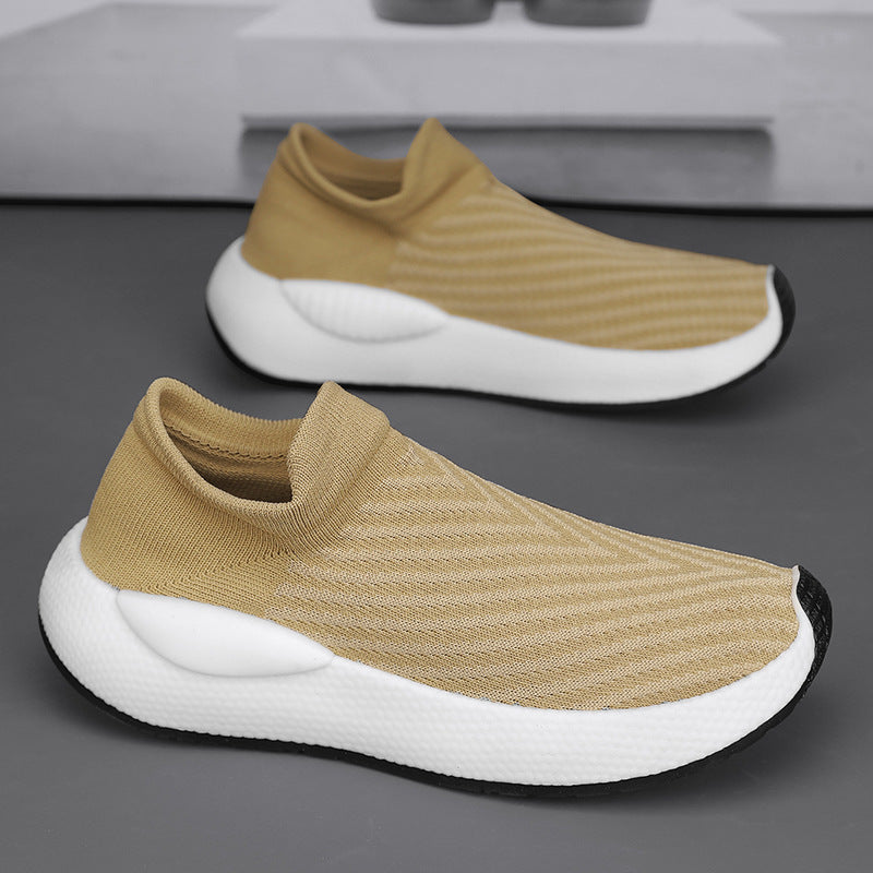 Unisex gestrickte Schlupfsneaker mit sockenähnlichem Schaft, gepolstertem Komfortfußbett und reaktiver EVA‑Zwischensohle EB