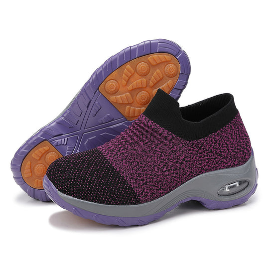 Damen Luftige Slip-On Laufschuhe mit dämpfendem Fußbett EB