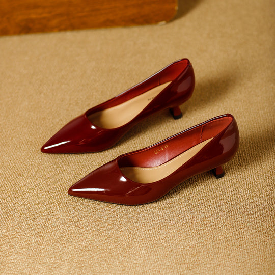 Damen elegante Pumps mit stilvollem Kittelsabsatz EB