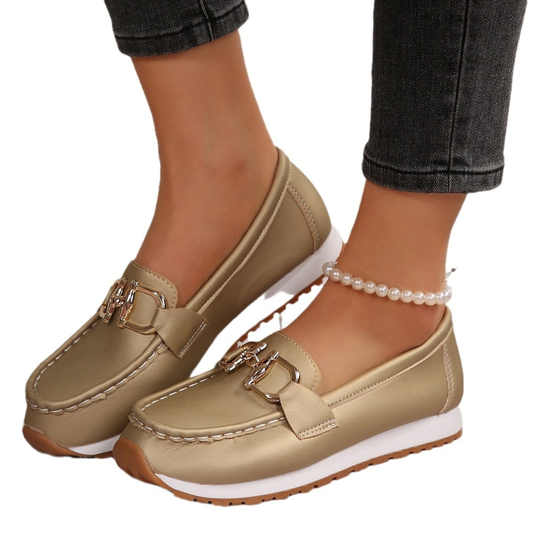 Damen Mokassins mit dekorativem Schnallen-Detail EB