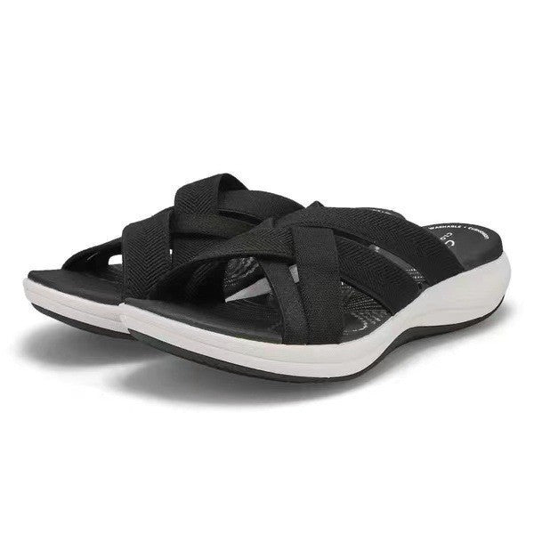 Damen flexible Riemchen-Sandalen mit anatomischer Fußbettung EB