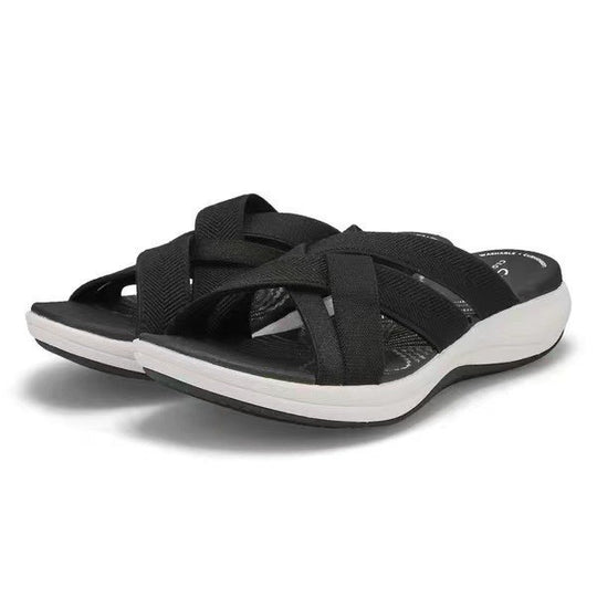 Damen flexible Riemchen-Sandalen mit anatomischer Fußbettung EB