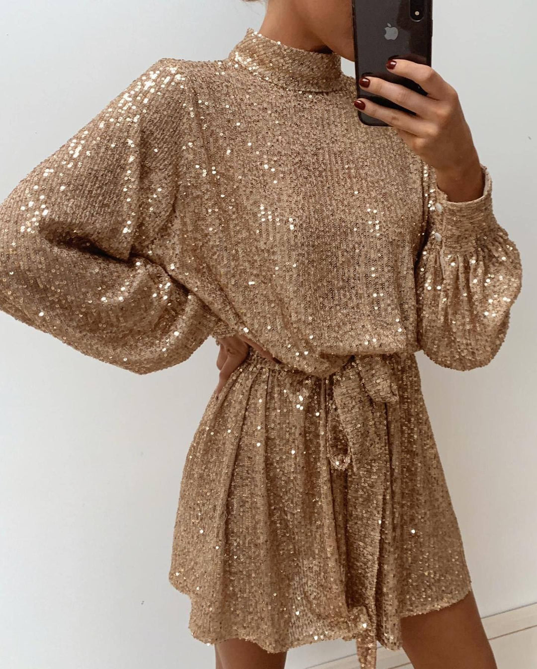 Damen Glitzerndes Cocktailkleid EB