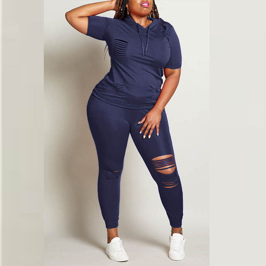 Damen Jogginganzug mit stylischen Zipper-Details und sportlicher Passform EB