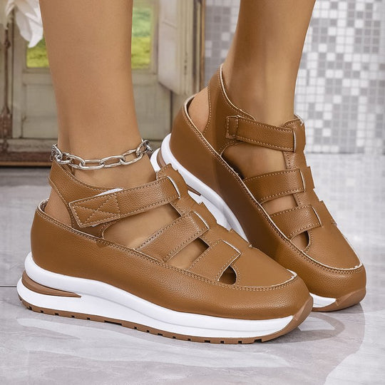 Damen Bequeme Lauf- und Freizeitschuhe mit praktischen Riemen EB