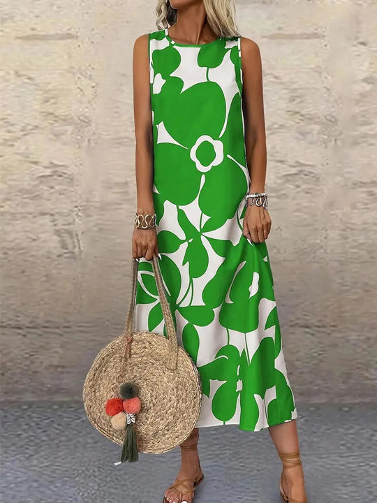 Damen Maxikleid mit floralem Muster EB