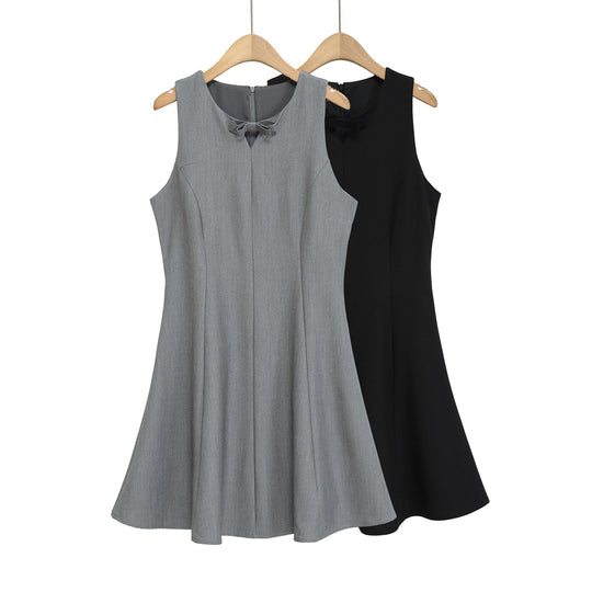 Damen Besprechungs-Kleid mit eleganter Schleifenverzierung und fließendem Schnitt EB