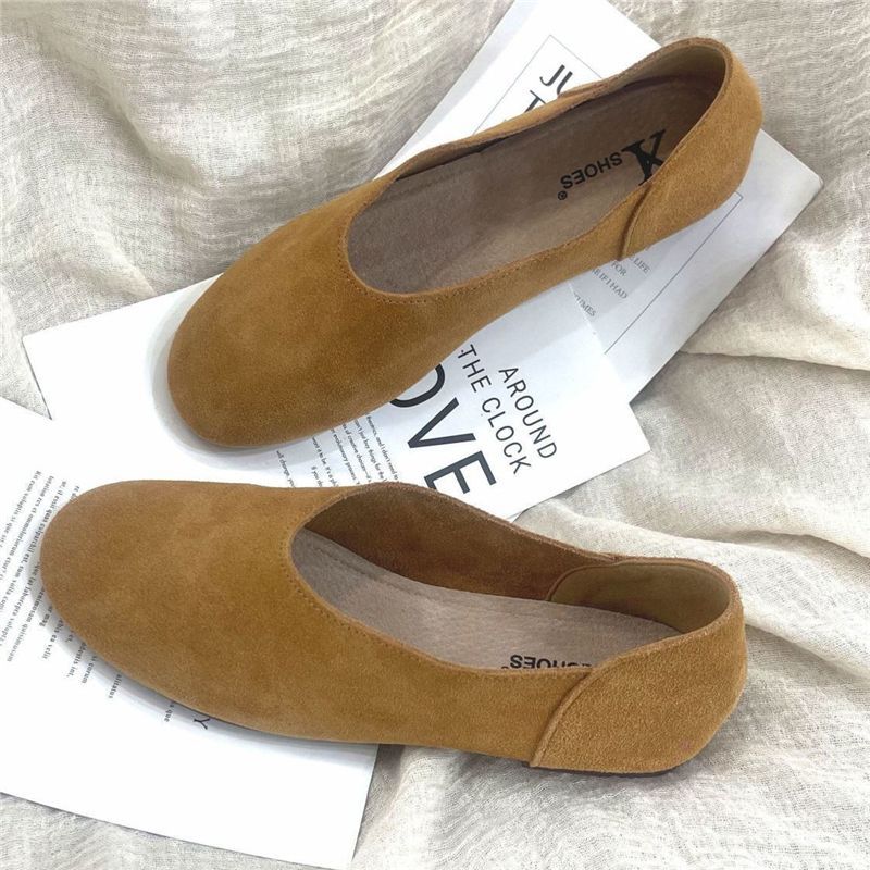 Damen elegante Slipper aus weichem Veloursleder EB