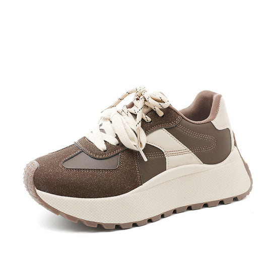 Damen Sportliche Plateau Sneakers mit atmungsaktiver Polsterung EB