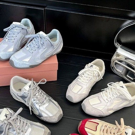 Damen Sportliche Sneaker mit atmungsaktiven Obermaterial und dämpfender Sohle EB