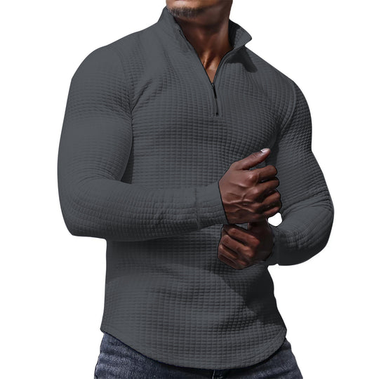 Herren Sportliches Langarmshirt mit strukturierter Oberfläche EB