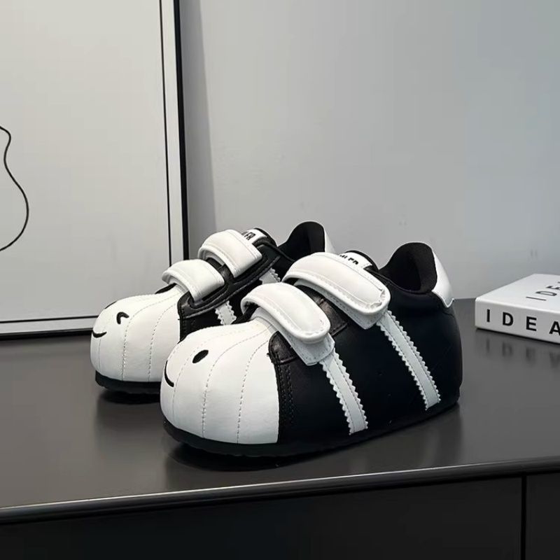 Damen Bequeme Kindersneaker mit niedlichem Tiermotiv und praktischem Klettverschluss EB