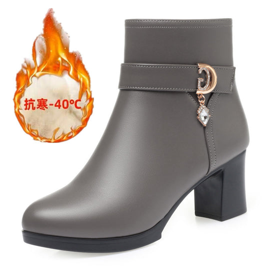 Damen Elegante Stiefeletten mit modischem Schnallen-Detail EB
