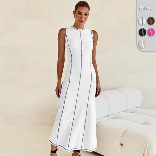 Damen Elegantes Maxikleid mit subtilen Nähdetails EB