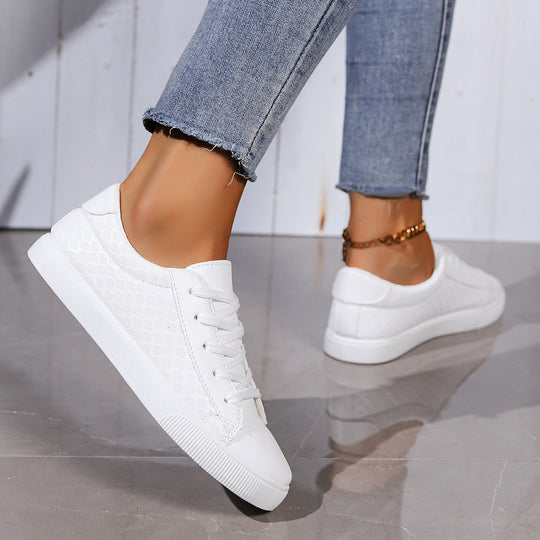 Damen atmungsaktive Sneaker mit strukturierter Oberflächenverarbeitung EB