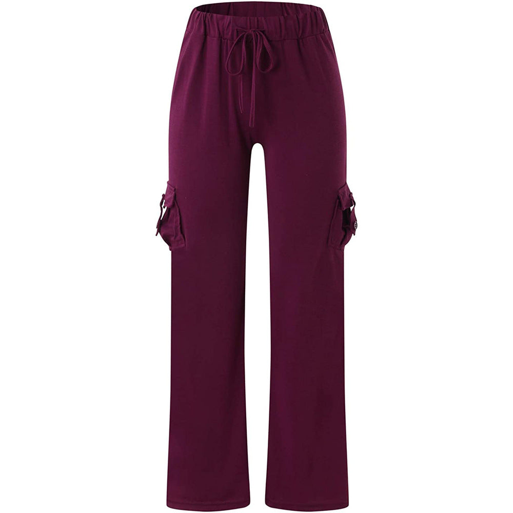 Damen Komfortable Freizeithose mit praktischen Cargotaschen und elastischem Bund EB