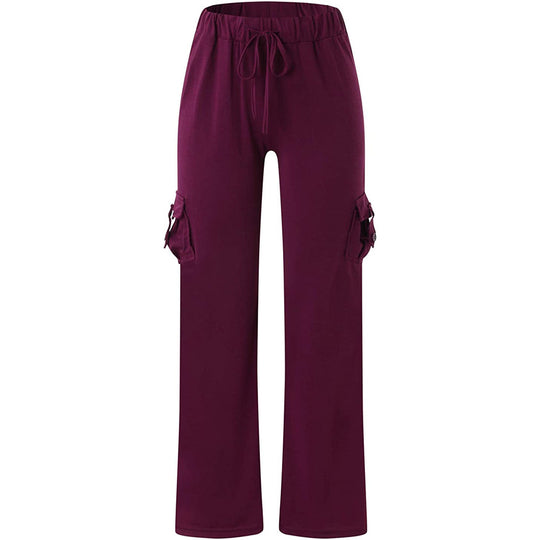 Damen Komfortable Freizeithose mit praktischen Cargotaschen und elastischem Bund EB