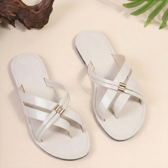 Damen elegante Crossover-Sandalen mit komfortablem Fußbett EB