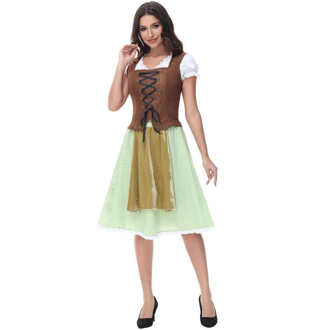 Damen Trachtenkleid mit detailverliebtem Oberteil und romantischen Rüschen EB