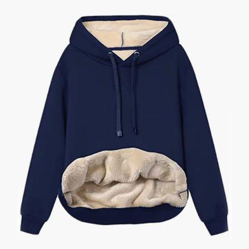 Damen Kuscheliger Kapuzenpullover mit Fleece-Futter EB