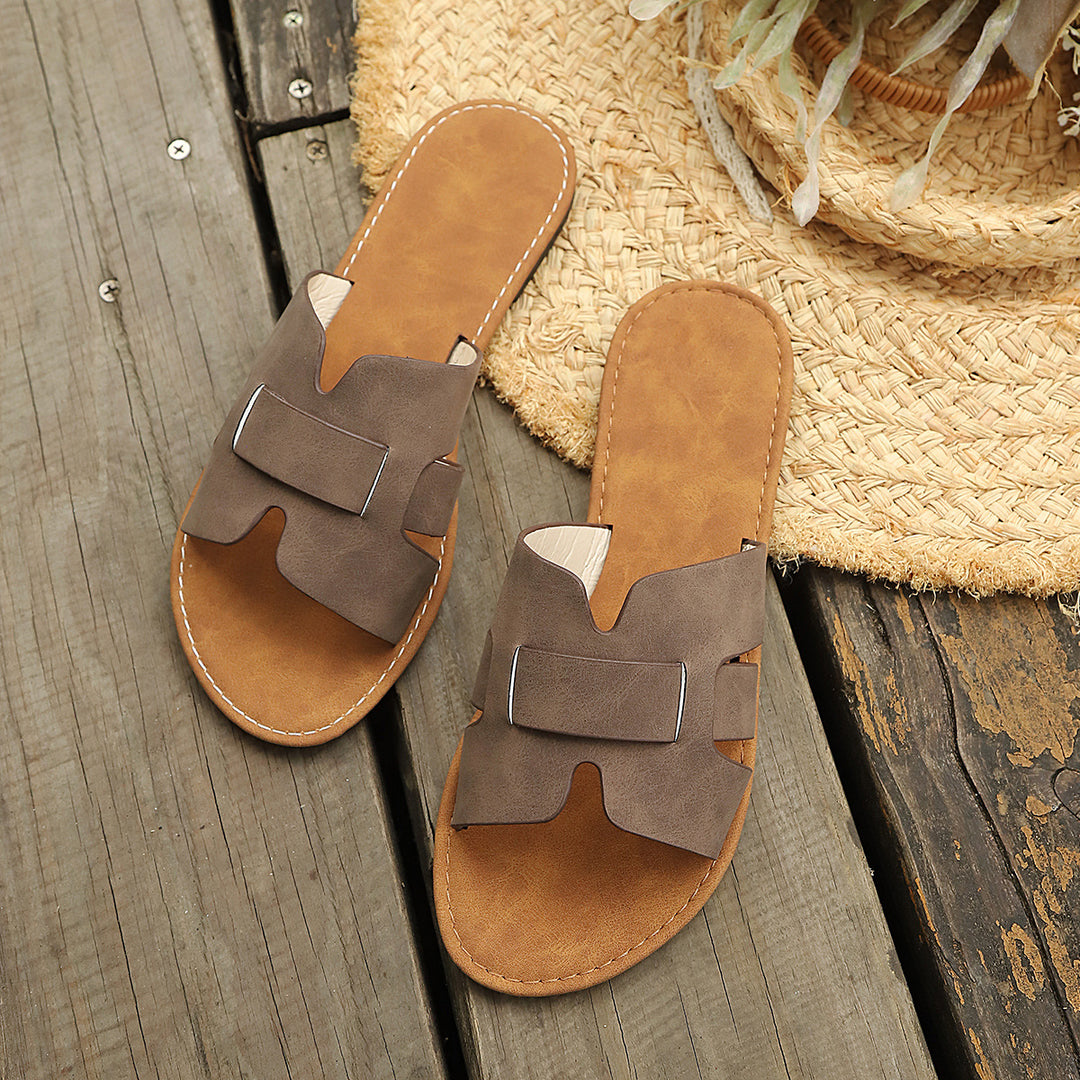 Damen elegante Freizeit-Sandalen mit modischem Riemen-Design EB