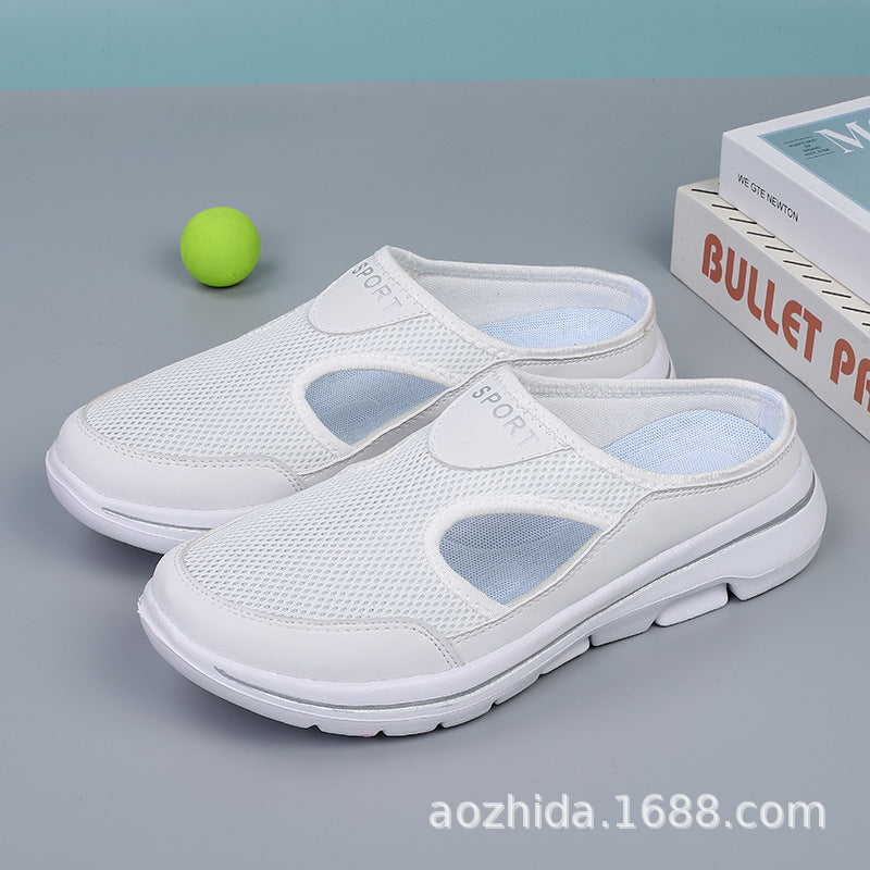 Damen nan atmungsaktive Netzgewebe-Slipper mit ergonomischem Komfortfußbett EB
