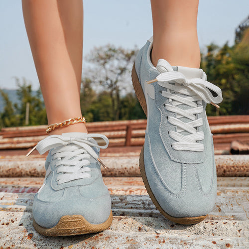 Damen Casual Sneakers aus hochwertigem Wildleder mit rutschfester Sohle EB