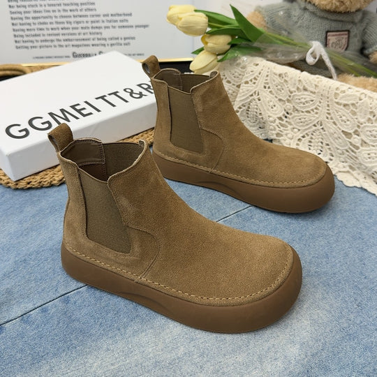 Damen modische Chelsea Boots mit rutschfester Sohle und chicem Detail EB