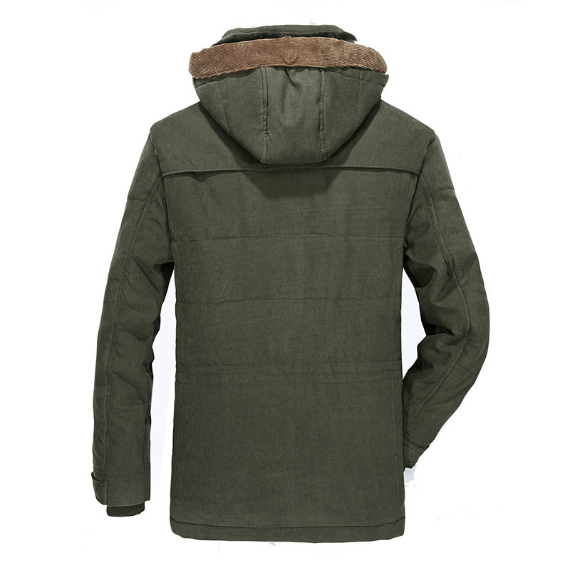 Herren multifunktionale Winterjacke mit gefüttertem Kapuzenkragen EB