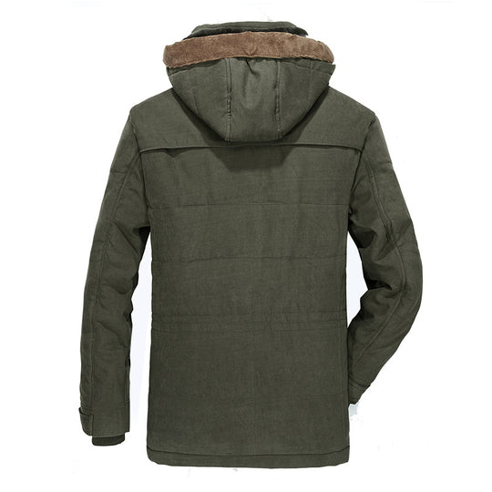 Herren multifunktionale Winterjacke mit gefüttertem Kapuzenkragen EB
