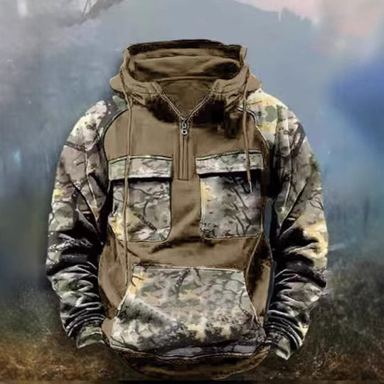 Herren Camouflage Funktionskapuzenpullover EB