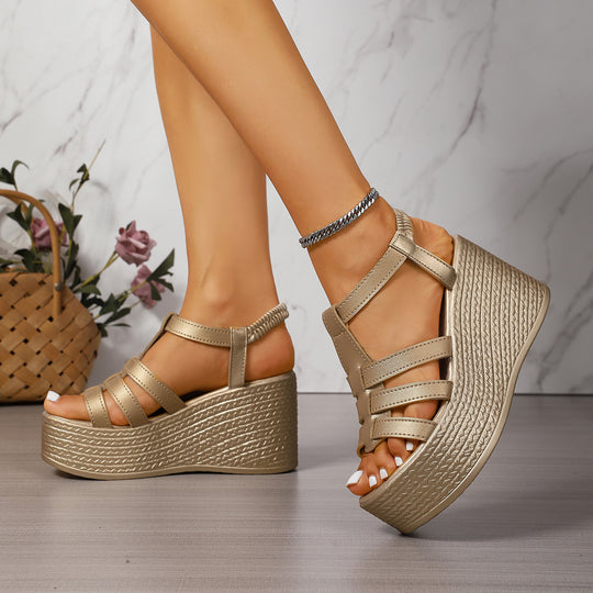 Damen Elegante und bequeme Plateau-Sandalen EB