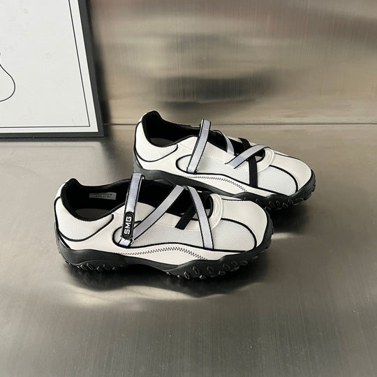 Damen Sportliche Sneaker mit innovativem Riemenverschluss und rutschfester Sohle EB
