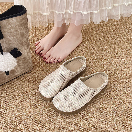 Damen rutschfeste Clogs aus weichem Veloursleder EB