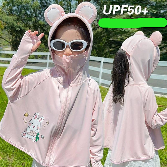 Mädchen praktische Kapuzenjacke mit tierisch verspieltem Design EB