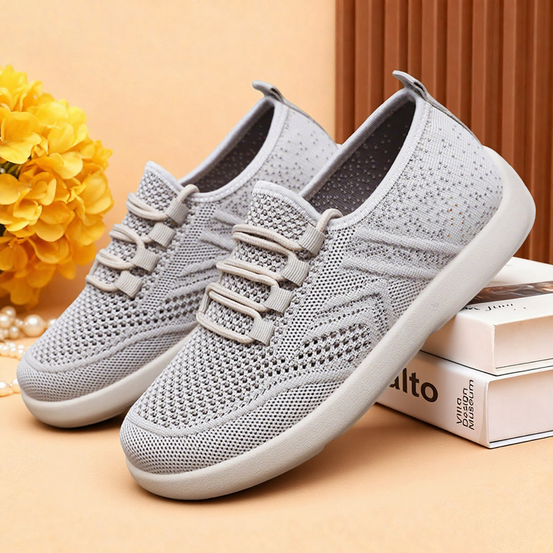 Damen Sportliche Strickschuhe mit atmungsaktiver Mesh-Oberfläche EB