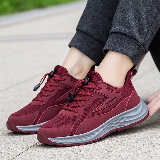 Damen Sportliche Laufschuhe mit flexiblem Schnellschnürsystem und atmungsaktiver Mesh-Oberfläche EB