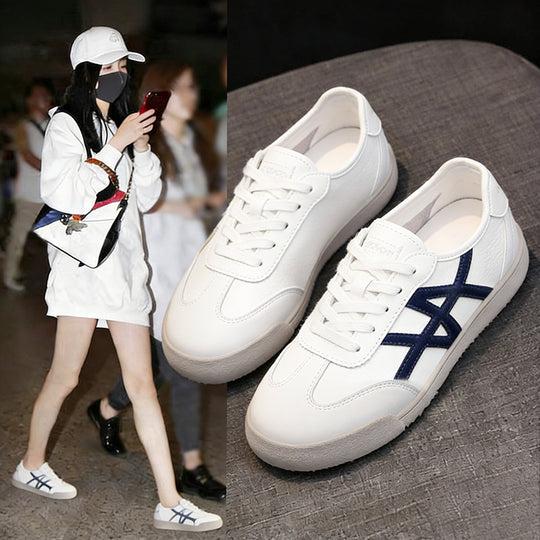 Damen Sportliche Sneakers mit modischem Einsatz und rutschfester Sohle EB