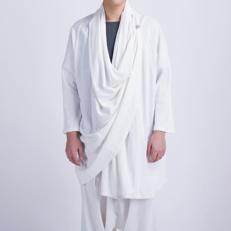 Herren Überwurfjacke mit asymmetrischem Schnitt und dekorativen Details EB