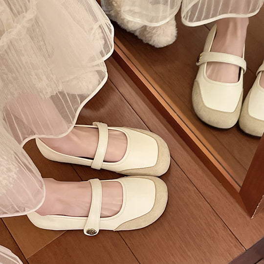 Damen elegante Ballerinas mit dekorativem Riemchen und hochwertiger Sohle EB