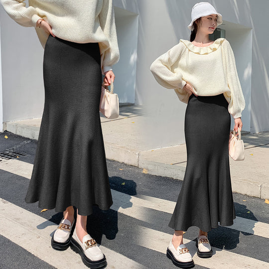 Damen Eleganter, ausgestellter Maxirock aus leichtem Material EB