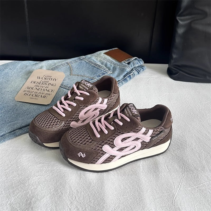 Damen Sportliche Freizeitsneaker mit atmungsaktivem Obermaterial und dämpfender Sohle EB