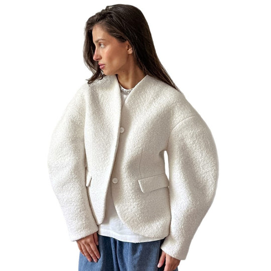 Damen Elegante und oversized Blazerjacke EB