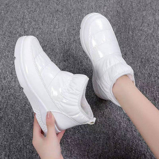 Damen nan gesteppte Winter-Sneaker-Boots mit Thermofutter, elastischem Schaft und rutschfester Profilsohle EB