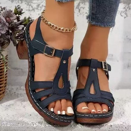 Damen Komfortable Riemchen Sandalen EB