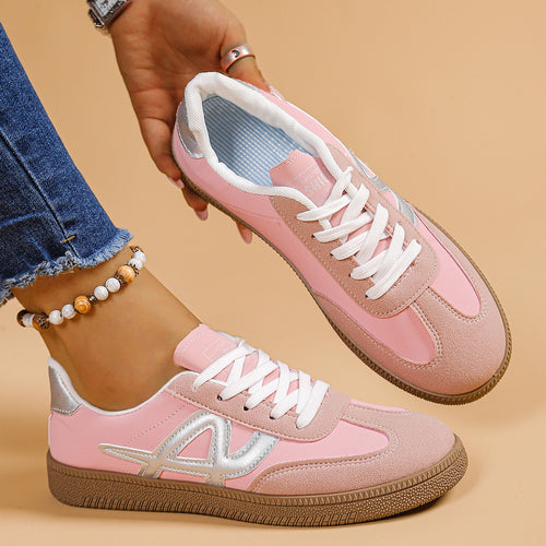 Damen Sportliche Sneakers mit atmungsaktiver Oberflächenstruktur und rutschfester Sohle EB