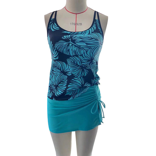 Damen Tankini-Set mit verstellbarem Top und modischem Saum EB